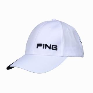 【PING】男款LOGO配色高爾夫球帽-白(GOLF/高爾夫配件/PQ23105-87)