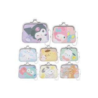 【小禮堂】Sanrio 三麗鷗 皮質口金零錢包吊飾 - 貼玻璃款 酷洛米 大耳狗 人魚漢頓(平輸品)