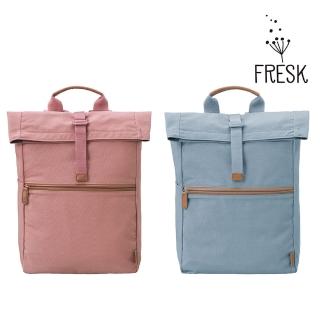 【FRESK】荷蘭品牌北歐設計輕量素色後背包 耐磨防潑水 回收寶特瓶製成(箱式開口設計超大容量)