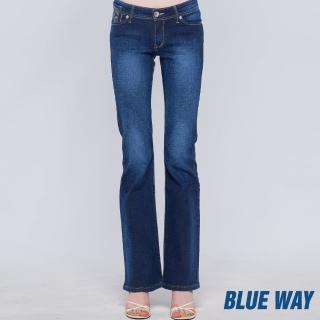 【任2件再折520- BLUE WAY】女裝 低腰口袋線花 靴型褲 牛仔褲- BLUE WAY