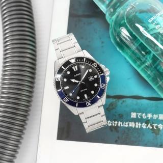 【CASIO 卡西歐】卡西歐 潛水錶 槍魚系列 水鬼 防水200米 日期 不鏽鋼手錶 黑藍色 44mm(MDV-107D-1A2V)