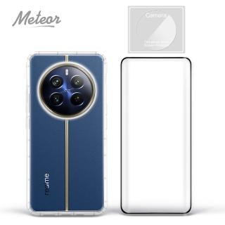【Meteor】realme 12 Pro+ 5G 手機保護超值3件組(透明空壓殼+3D鋼化膜+鏡頭貼)
