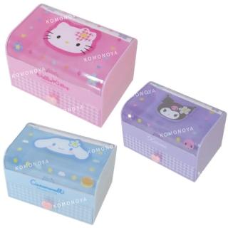 【小禮堂】Sanrio 三麗鷗 桌上雙層收納盒 - 大臉款 酷洛米 大耳狗 Kitty(平輸品)