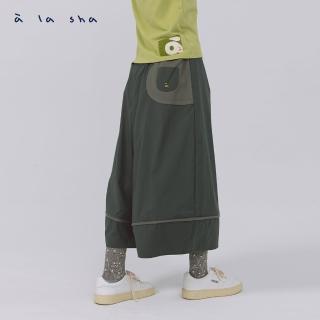 【a la sha】創意拼接裙褲