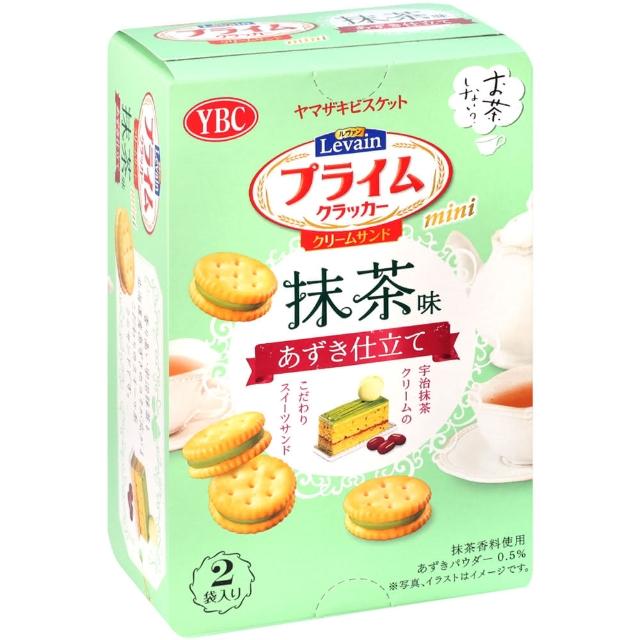 【YBC】夾心餅乾-抹茶紅豆風味(56g)