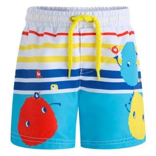 【tuc tuc】男童 白藍彩條毛球海灘褲 12M-6A MI8435(tuctuc baby 海灘系列)