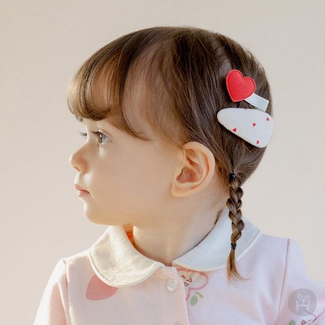 【Happy Prince】韓國製 Bbeudy愛心女嬰兒童髮夾2件組(女童髮飾)