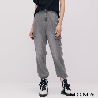 【MOMA】復古天絲牛仔束口褲(灰色)