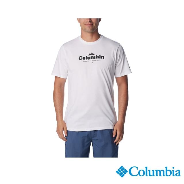 【Columbia 哥倫比亞】男款-CSCLOGO短袖上衣-白色(UAO13630WT/IS)