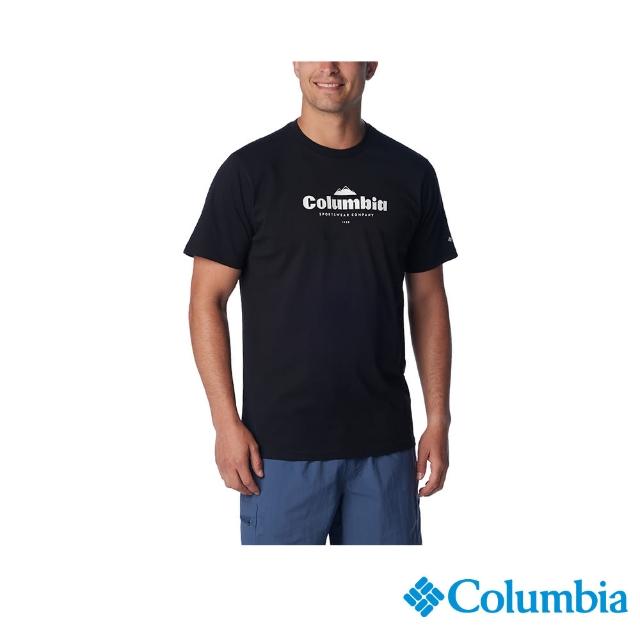 【Columbia 哥倫比亞 官方旗艦】男款-CSCLOGO短袖上衣-黑色(UAO13630BK/IS)