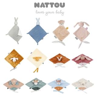 【Nattou】絨毛動物造型安撫玩偶30CM(安撫巾 安撫玩具 絨毛娃娃 親膚玩偶)