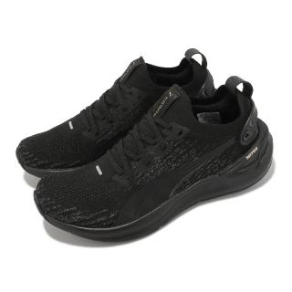 【PUMA】慢跑鞋 Electrify Nitro 3 Knit Wns 女鞋 黑 針織鞋面 回彈 緩衝 運動鞋(37908501)