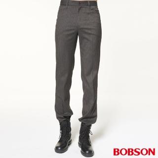 【BOBSON】男款伸縮條狀煙管褲(1607-75)