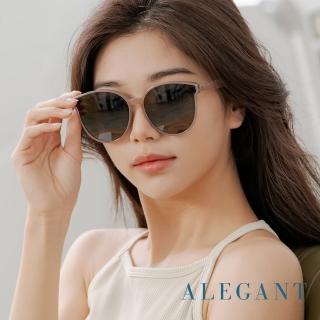 【ALEGANT】個性時尚TR90寶麗來偏光墨鏡/UV400圓框太陽眼鏡(設計師台灣品牌/露營用品/輕奢穿搭)