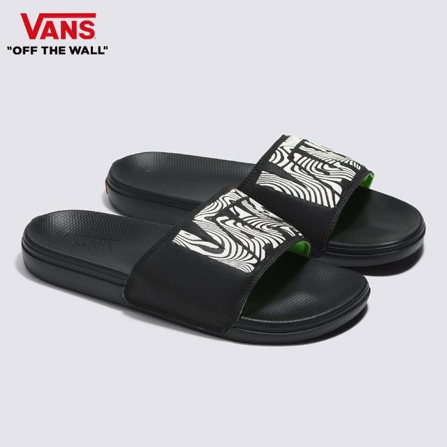 【VANS 官方旗艦】La Costa Slide-On 男女款黑色/迷幻 Logo 圖案拖鞋