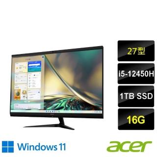 【Acer 宏碁】27型i5液晶電腦(Aspire C27-1800/i5-12450H/16G/1TB SSD/W11)