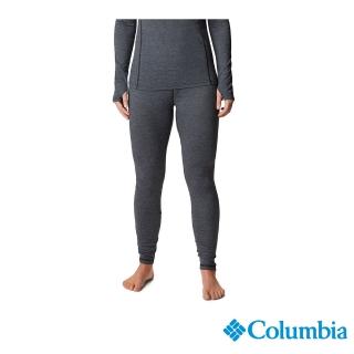 【Columbia 哥倫比亞 官方旗艦】女款-Tunnel Springs快排羊毛內著長褲-黑色(UAL96360BK/HF)