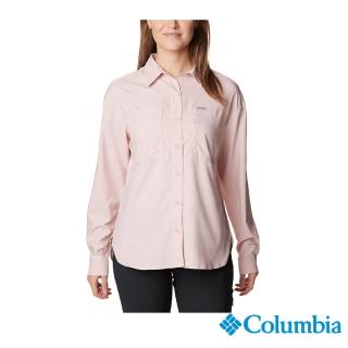 【Columbia 哥倫比亞 官方旗艦】女款-Silver Ridge UtilityUPF50快排長袖襯衫-淺粉色(UAR99100LK/HF)
