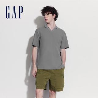 【GAP】男裝 短袖POLO衫-灰色(885510)