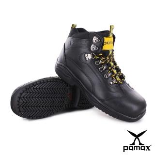 【帕瑪斯安全鞋】中高筒銀纖氣墊防滑安全鞋/抗菌除臭/符合CNS(P00301H黑)