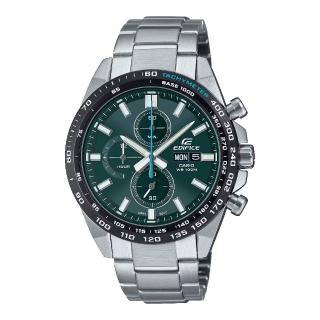【CASIO 卡西歐】動感前衛風格時尚日期顯示腕錶 綠 42.3mm(EFR-574DB-3AV)