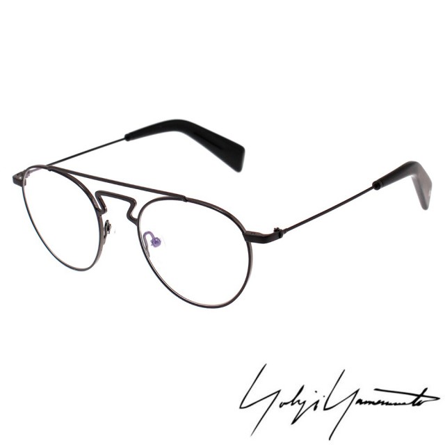 【Y-3 山本耀司】Yohji Yamamoto 復古圓框時尚光學眼鏡(霧黑-YY3004-002)