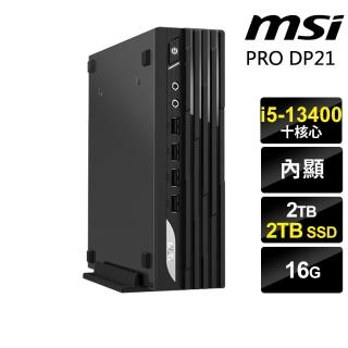 【MSI 微星】i5迷你商用電腦(PRO DP21 13M-494TW/i5-13400/16G/2TB SSD+2TB HDD/W11P)