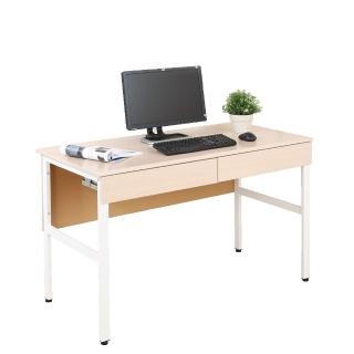【DFhouse】頂楓120公分電腦辦公桌+2抽屜 -楓木色