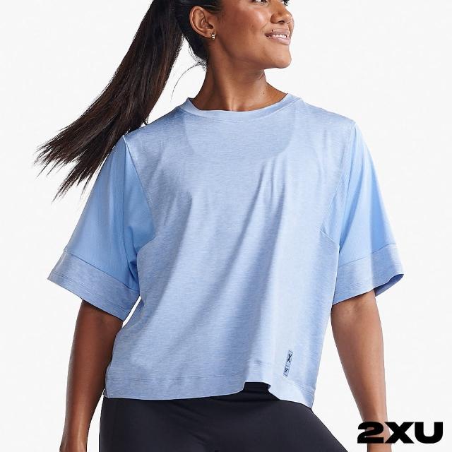【2XU】女 Motion運動短袖上衣(藍/白)