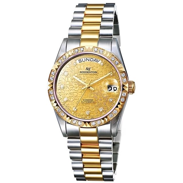 【ROSDENTON 勞斯丹頓】公司貨R1 經典浮雕中金機械錶款-男錶-錶徑35mm(7798MTD-5)