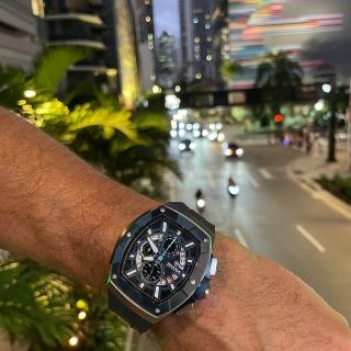 【BRERA 布雷拉】義大利 米蘭精品 SUPERSPORTIVO EVO 方型設計 三眼時計腕錶(BMSSTNQC4101)