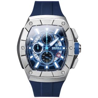 【BRERA 布雷拉】義大利 米蘭精品 SUPERSPORTIVO EVO 方型設計 三眼時計腕錶(BMSSTNQC4101B)