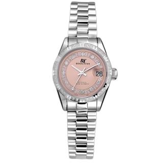 【ROSDENTON 勞斯丹頓】公司貨R1 完美境界晶鑽機械腕錶-銀色粉面-女錶-錶徑25mm(96233LSD-2F)