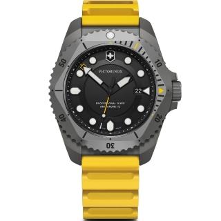 【VICTORINOX 瑞士維氏】Dive Pro ISO 6425 認證 300米潛水鈦石英腕錶-43mm黃 618年中慶(VISA-241992)