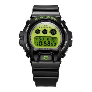 【CASIO 卡西歐】6900 系列 流行色彩風格設計腕錶 萊姆綠 50mm(DW-6900RCS-1)