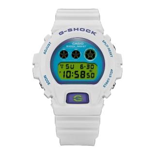 【CASIO 卡西歐】6900 系列 流行色彩風格設計腕錶 鮮豔藍 50mm(DW-6900RCS-7)