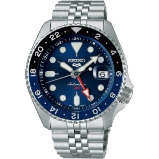 【SEIKO 精工】官方授權 男 5 Sports系列 GMT雙時區指針機械腕錶 錶徑42.5mm-SK008(SSK003K1)