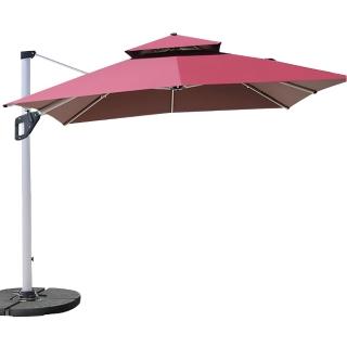 【Josie】2.5米方形戶外遮陽傘 庭院側立傘(羅馬傘 庭院傘 太陽傘 遮陽傘 海灘傘 休閒傘)
