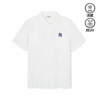 【MLB】抗UV防曬涼感短袖Polo衫 紐約洋基隊(3APQB0143-50IVS)