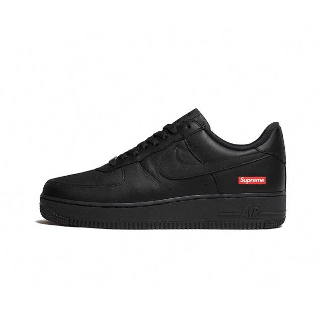 【NIKE 耐吉】Supreme x Nike Air Force 1 黑聯名款男鞋休閒鞋