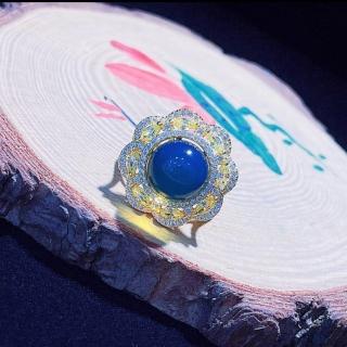 【勝弘珠寶】多明尼加藍珀金碧戒指
