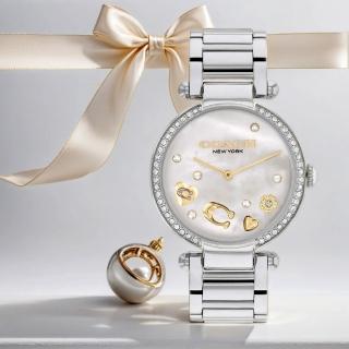 【COACH】母親節廣告款 CARY系列流轉水晶女錶-34mm(CO14504264)