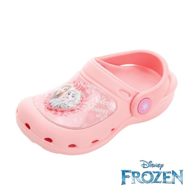 【Disney 迪士尼】冰雪奇緣 童鞋 電燈園丁鞋/輕量 透氣 舒適 台灣製 蜜桃粉(FNKG41403)