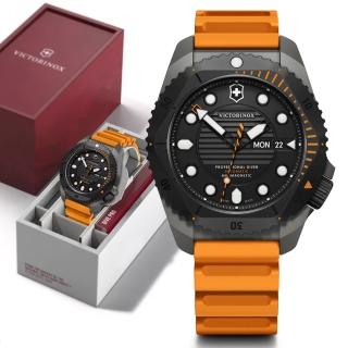 【VICTORINOX 瑞士維氏】DIVE PRO ISO認證 防水耐鏽300米專業潛水機械錶-橘43mm(VISA-241996)