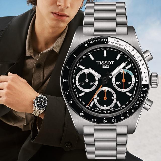 【TISSOT 天梭 官方授權】PRS 516 1970復刻計時機械腕錶 禮物推薦 畢業禮物(T1494592105100)