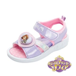 【Disney 迪士尼】童鞋 小公主蘇菲亞 電燈涼鞋/絆帶 易穿脫 透氣 台灣製 紫(SOKT41977)