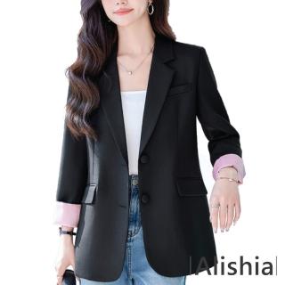【Alishia】韓版個性休閒修身顯瘦西裝外套 S-4XL(現+預 白 / 黑)