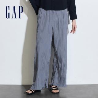 【GAP】女裝 寬鬆鬆緊運動褲-灰色(872625)
