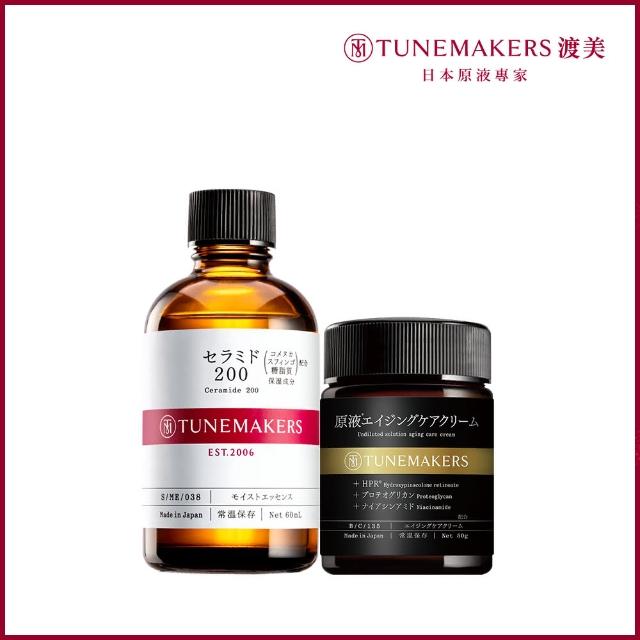 【TUNEMAKERS】緊緻抗老組(神經醯胺前導原液200 60ml+1.2% PROA醇緊緻抗老彈力霜 50g)