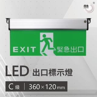 【璞藝】C級耳掛式LED出口標示燈GLS2(3:1標示面板/緊急出口燈/耳掛式/台灣製造/消防署認證)